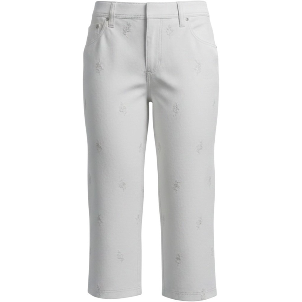 Nicole Miller White Embroidered Wide Leg Linen Rayon Pants Womens Size 2 - Picture 10 of 10